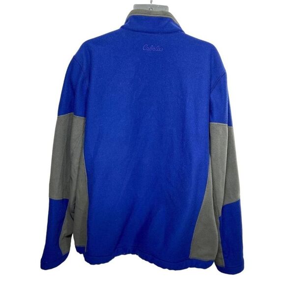 Cabelas Mens Sz XL fleece Pullovers/Sweatshirt/1/4 Zip/Blue/Jacket - Picture 6 of 6